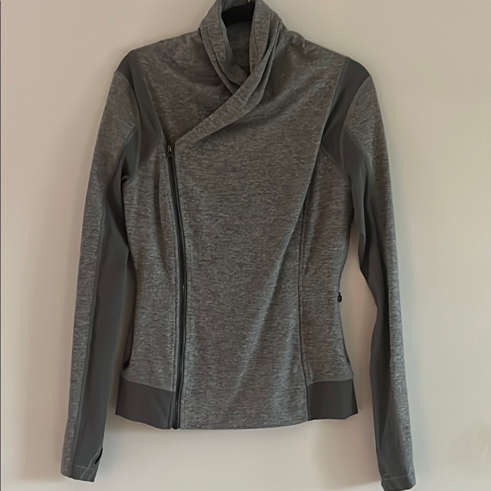 Lululemon Athletica Gray Utility Jacket Asymmetrical Design